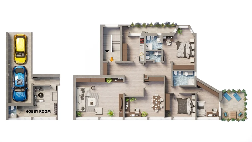Exklusives Penthouse an der Talferpromenade